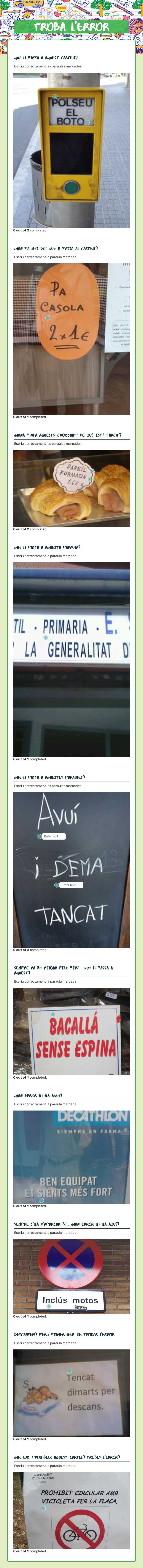 Troba l'error worksheet preview image