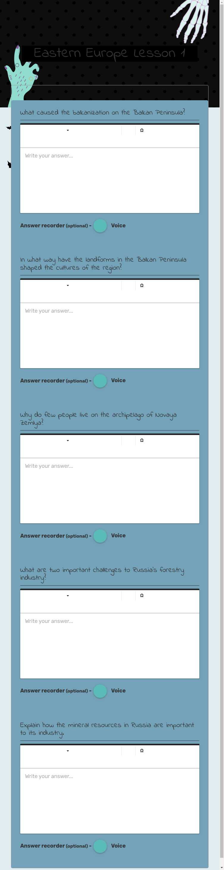 Eastern Europe Lesson 1 Grade 7 worksheet preview