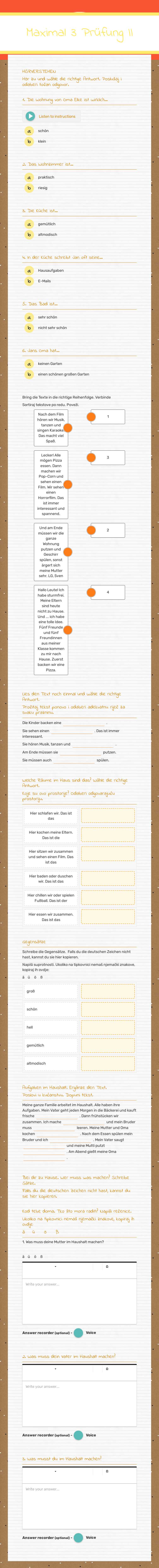 Maximal 3 Prüfung II worksheet preview image