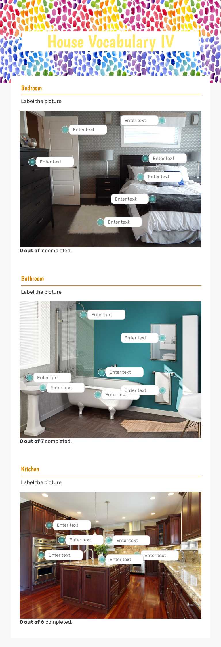 House Vocabulary IV worksheet preview image