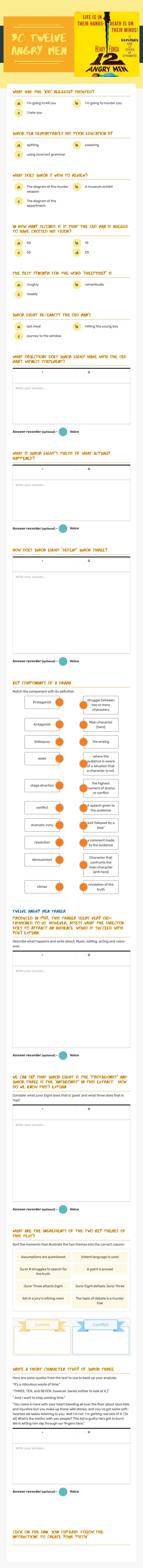 3C: Twelve Angry Men worksheet preview image
