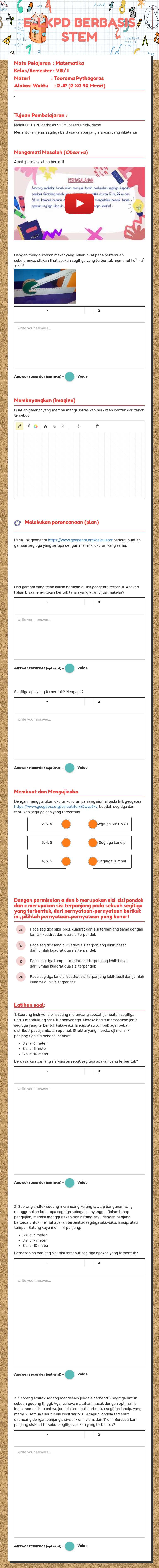 E-LKPD BERBASIS STEM worksheet preview image