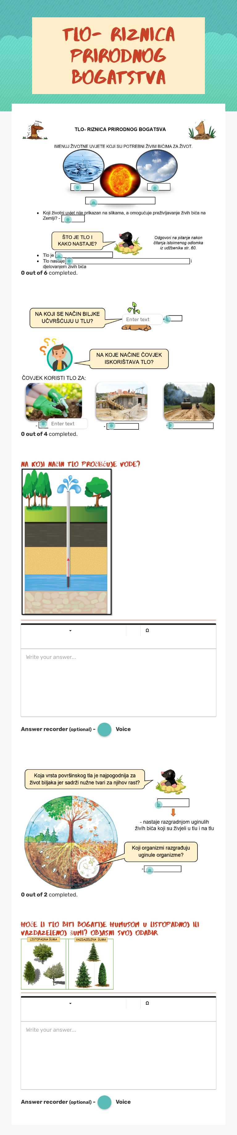 TLO- RIZNICA PRIRODNOG BOGATSTVA worksheet preview image