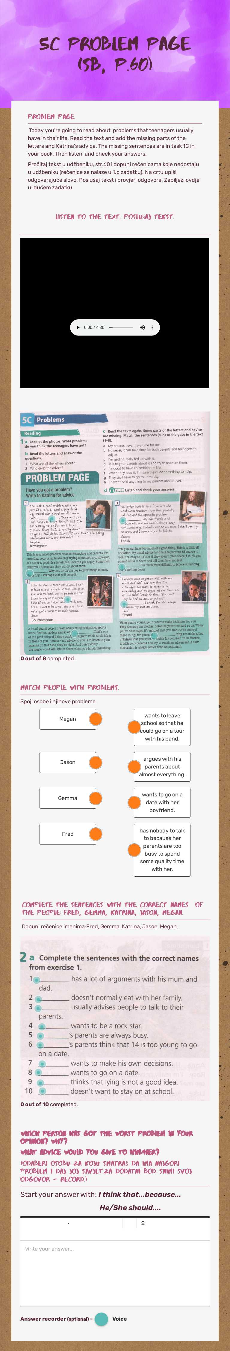 5C problem page  (SB, p.60) worksheet preview image