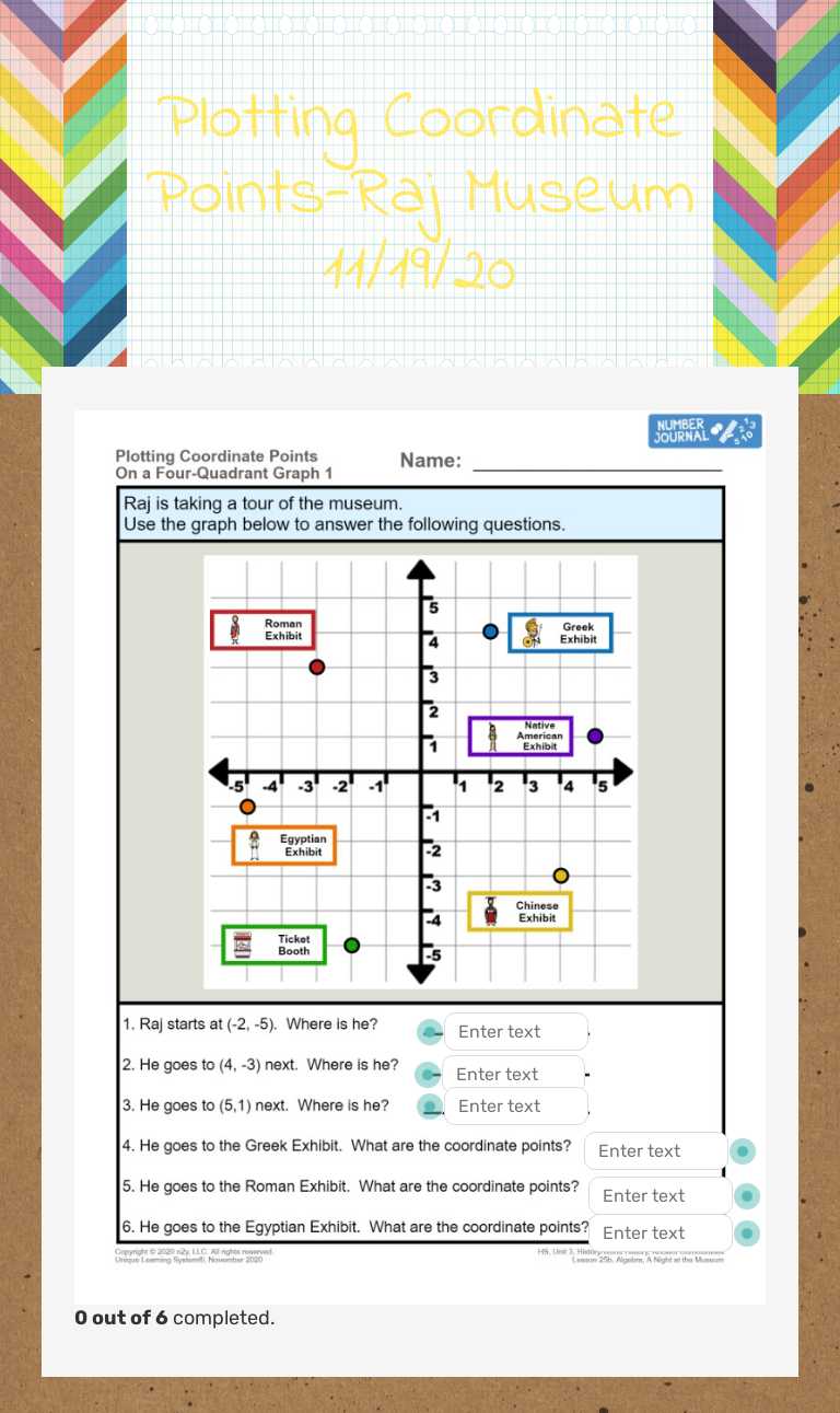 Plotting Coordinate Points-Raj Museum 11/19/20 worksheet preview image