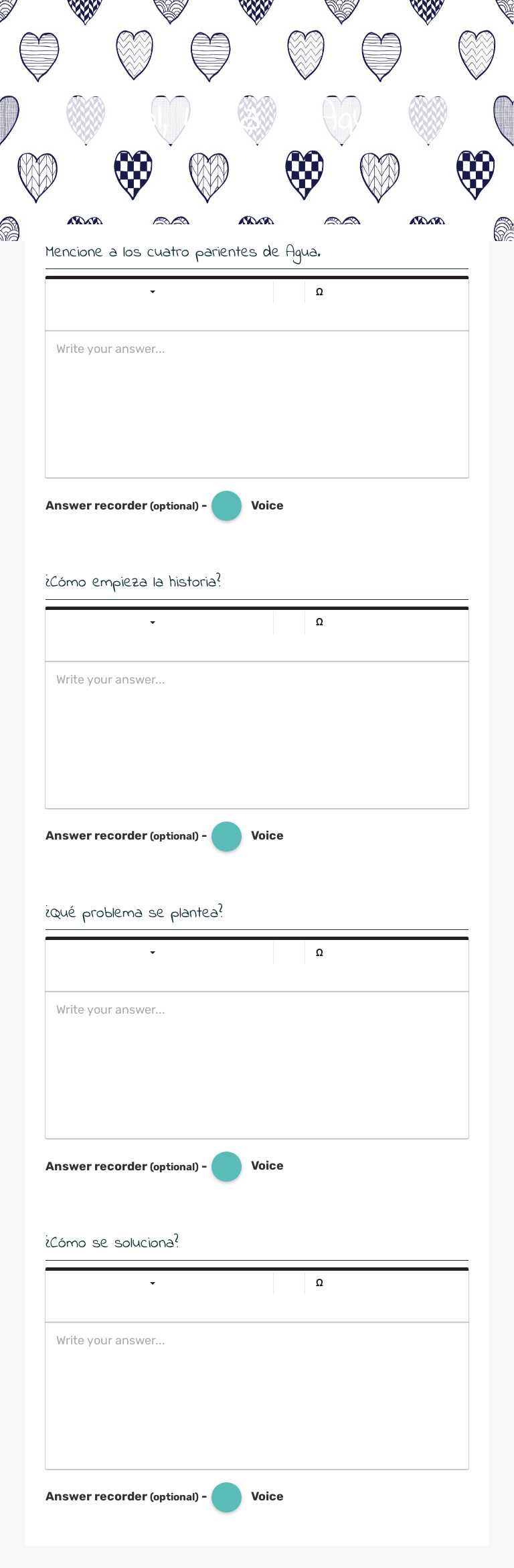 Sol, Luna y Agua. worksheet preview image