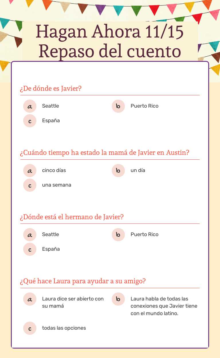 Hagan Ahora 11/15 Repaso del cuento Grade 11 worksheet preview