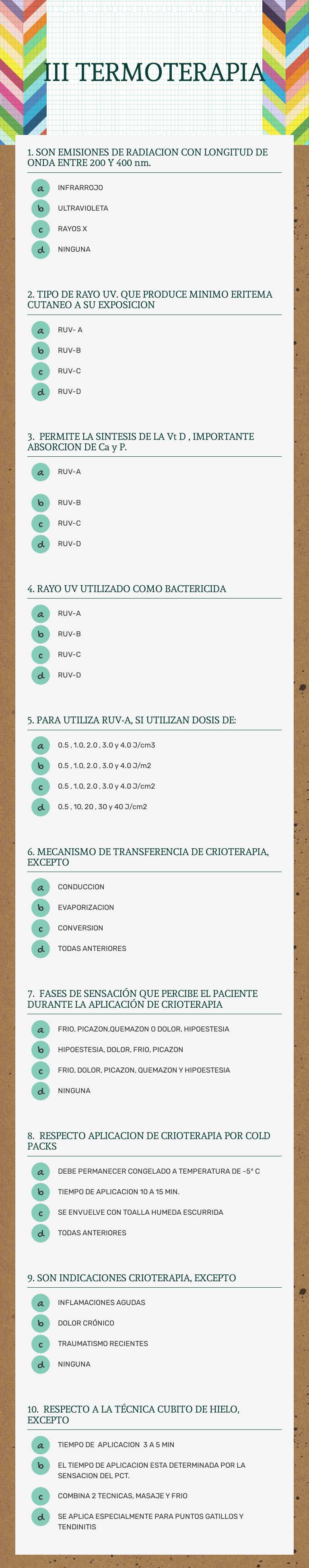 III TERMOTERAPIA Grade 3 worksheet preview