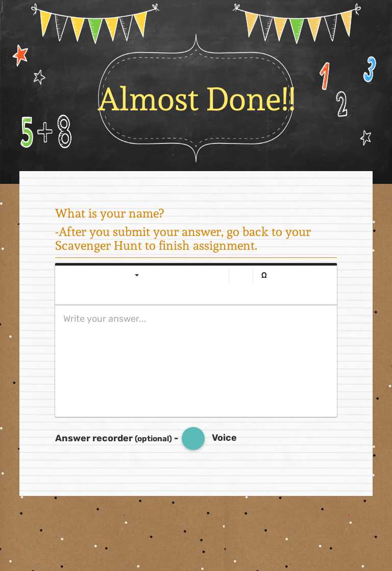 Almost Done!! worksheet preview image