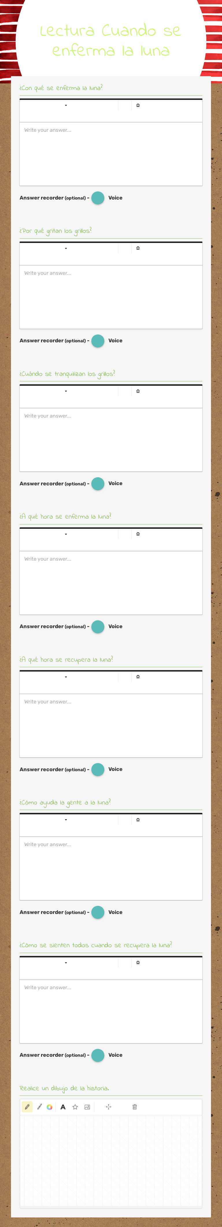 Lectura
Cuando se enferma la luna worksheet preview image