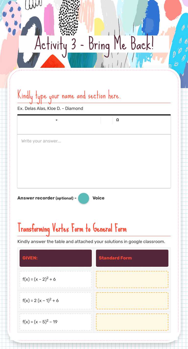 Activity 3 - Bring Me Back! worksheet preview image