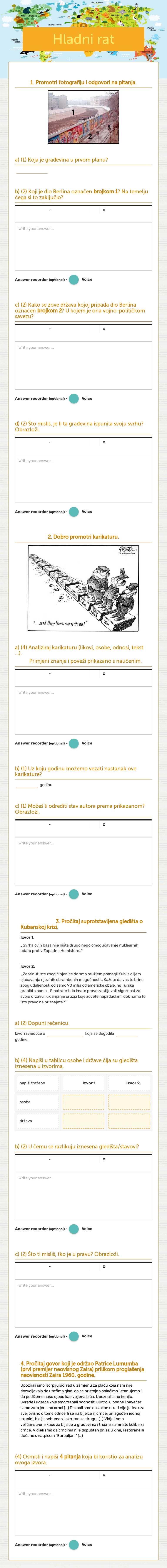 Doba Hladnog rata_c worksheet preview image