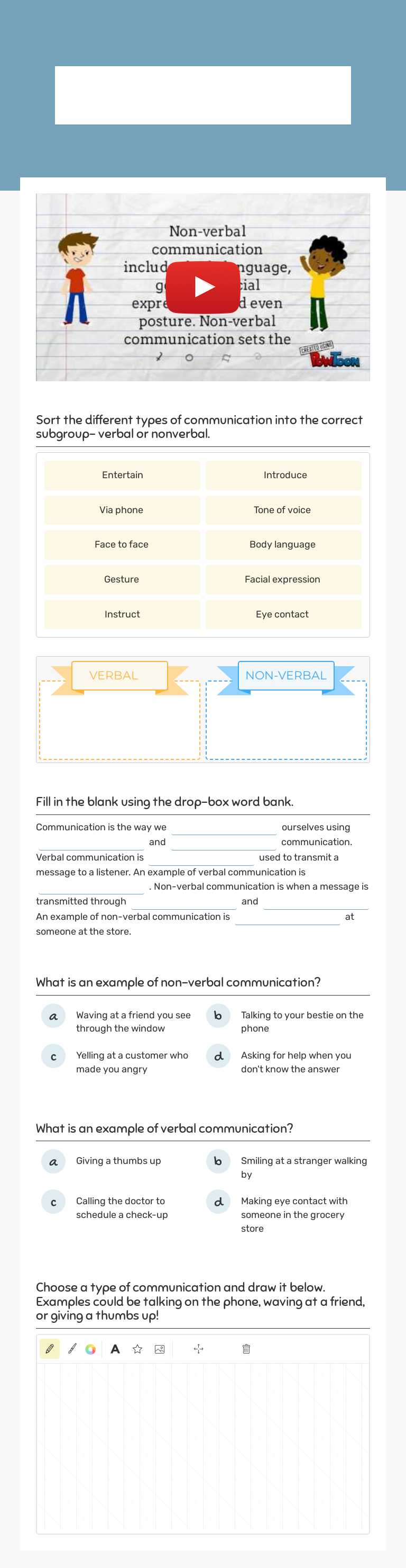COMMUNICATION STYLES worksheet preview image