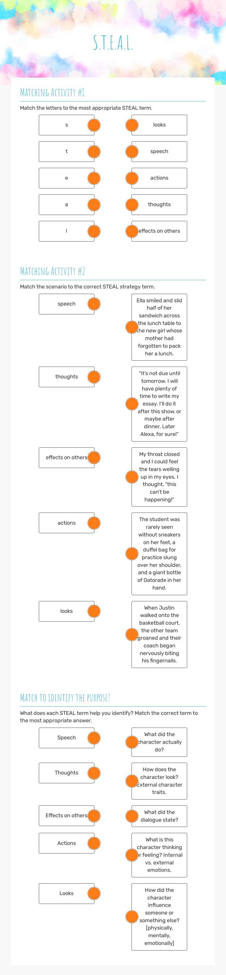 S.T.E.A.L. worksheet preview image