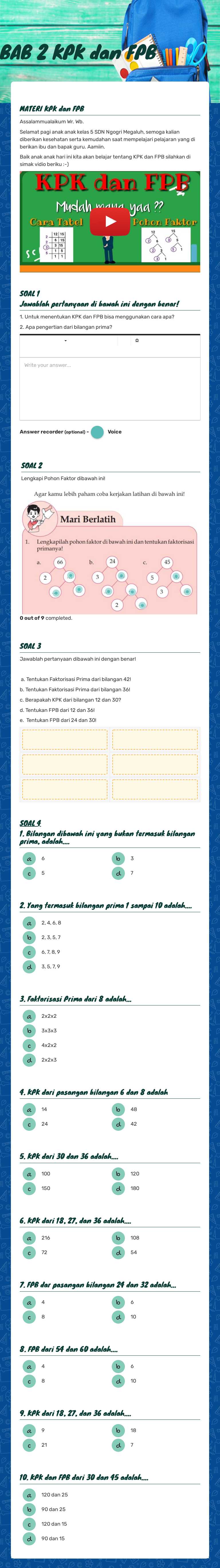 BAB 2                         
KPK dan FPB worksheet preview