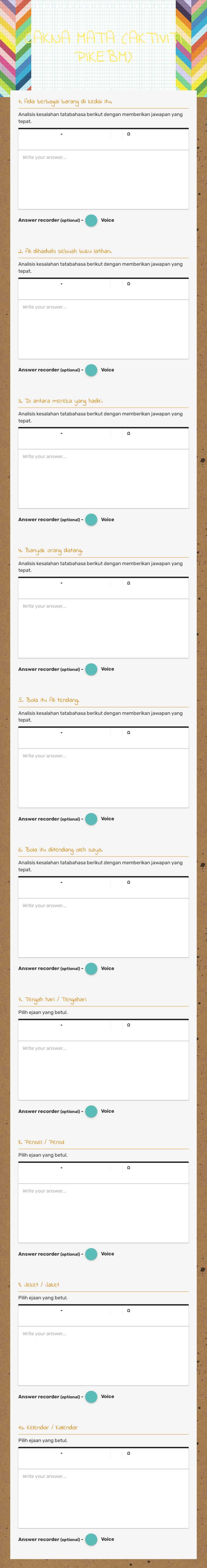 CAKNA MATA (AKTIVITI PIKEBM) worksheet preview image