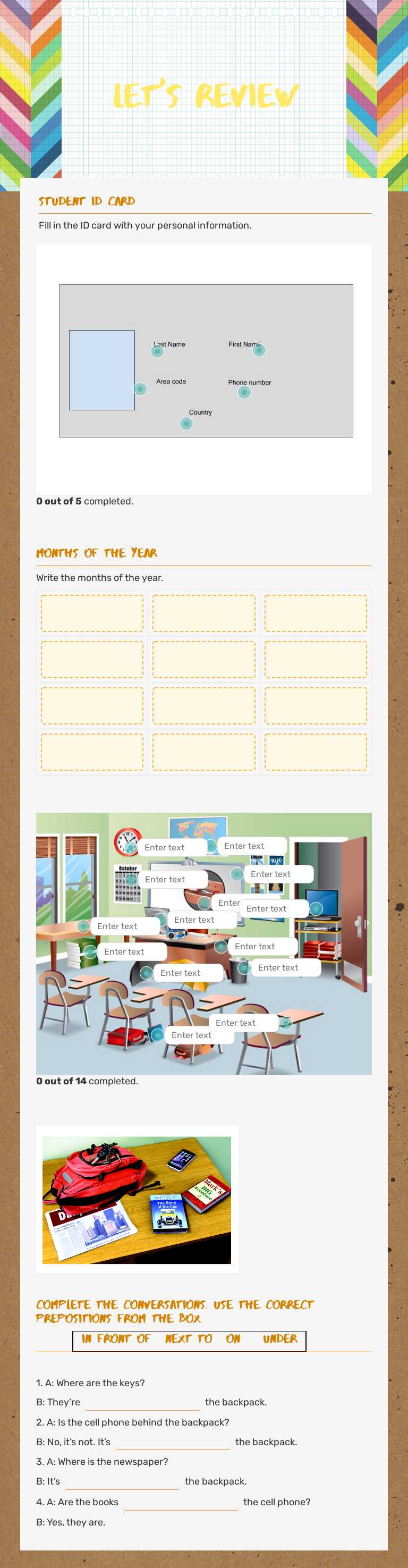 Let's Review Other worksheet preview