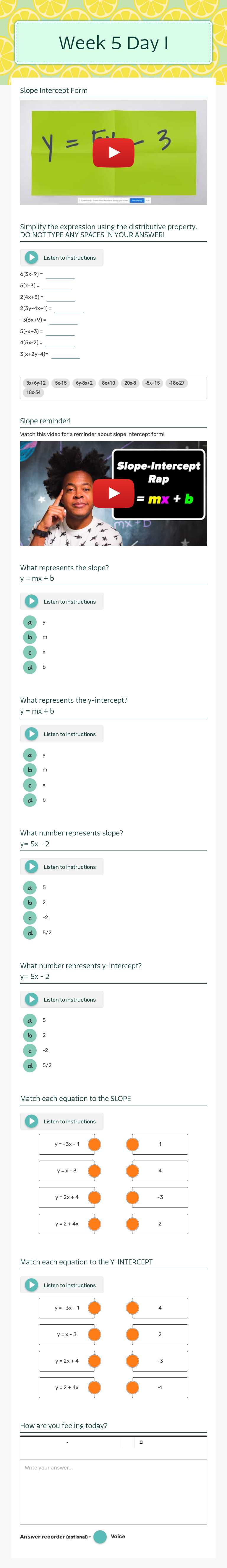 Week 5 Day 1 worksheet preview image