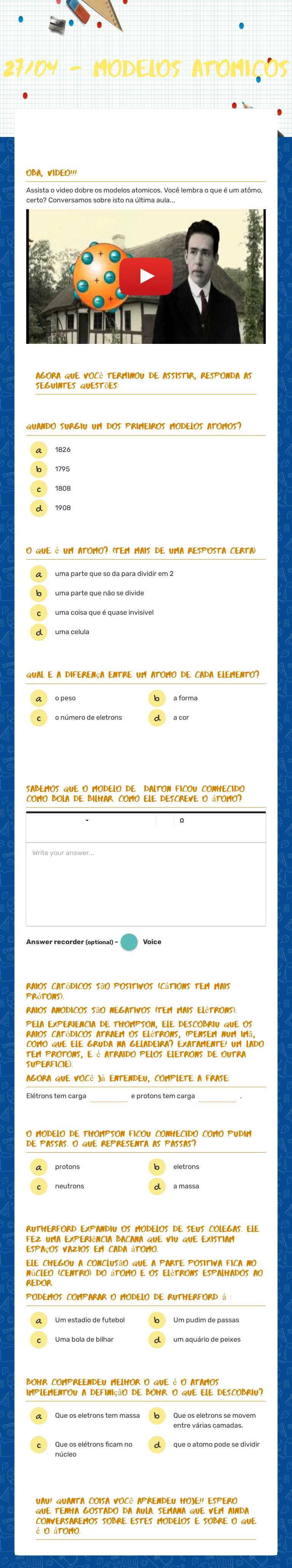 27/04 - Modelos atomicos worksheet preview image