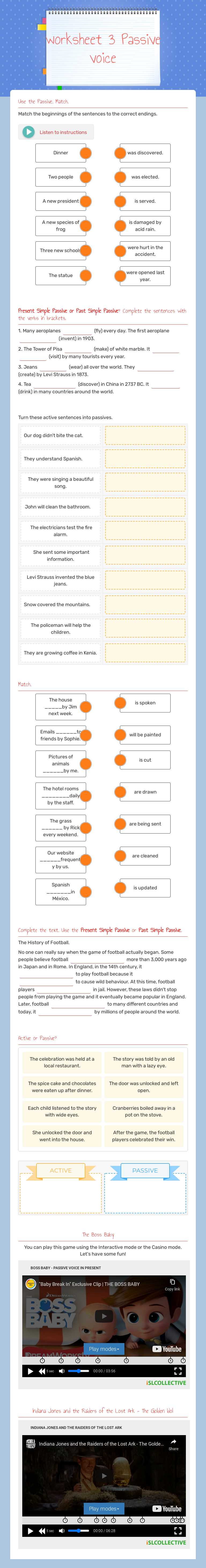 worksheet 3 Passive voice worksheet preview image
