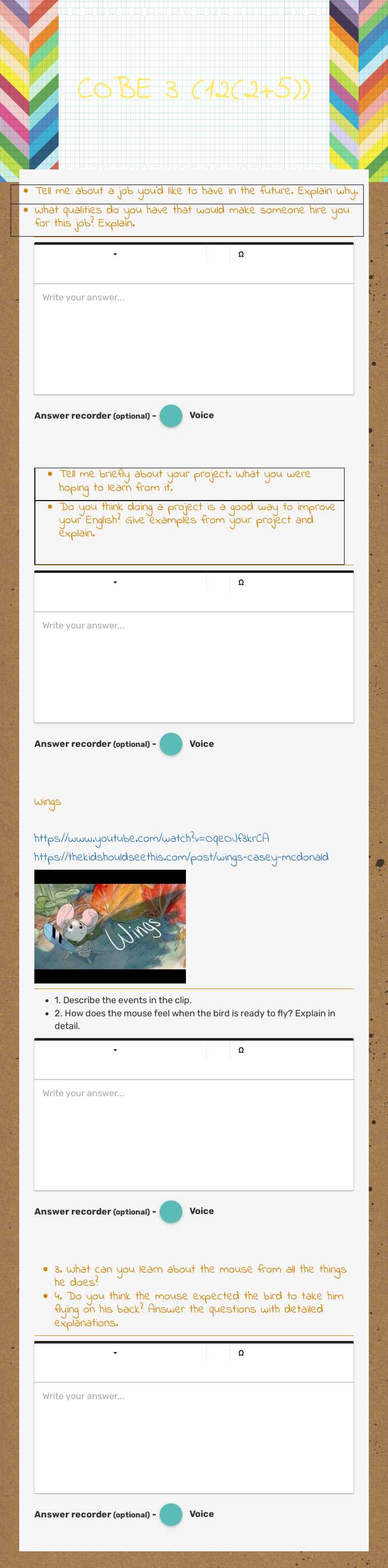 COBE 3 (12(2+5)) worksheet preview image