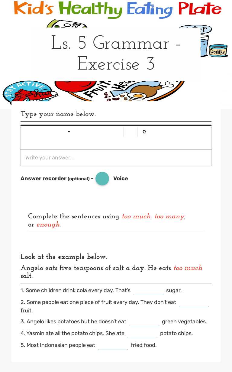 Ls. 5 Grammar - Exercise 3 worksheet preview