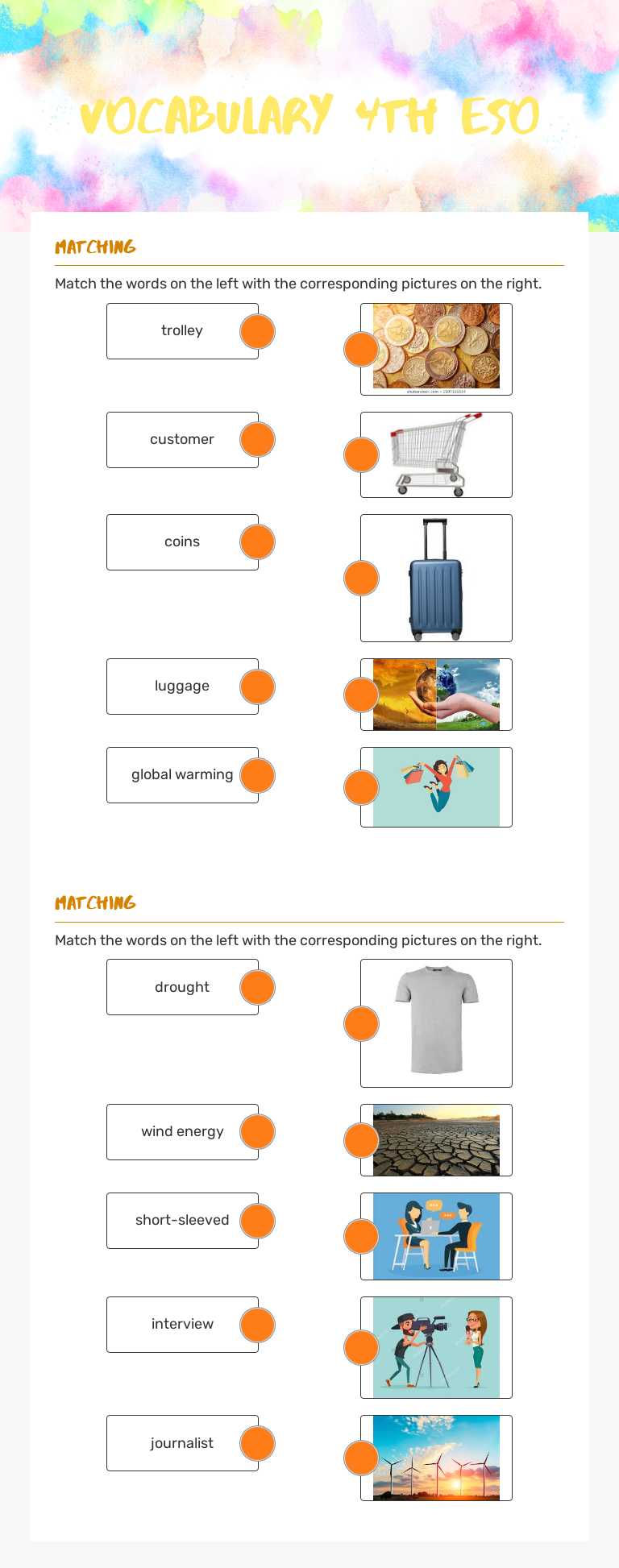 vocabulary 4th eso worksheet preview image
