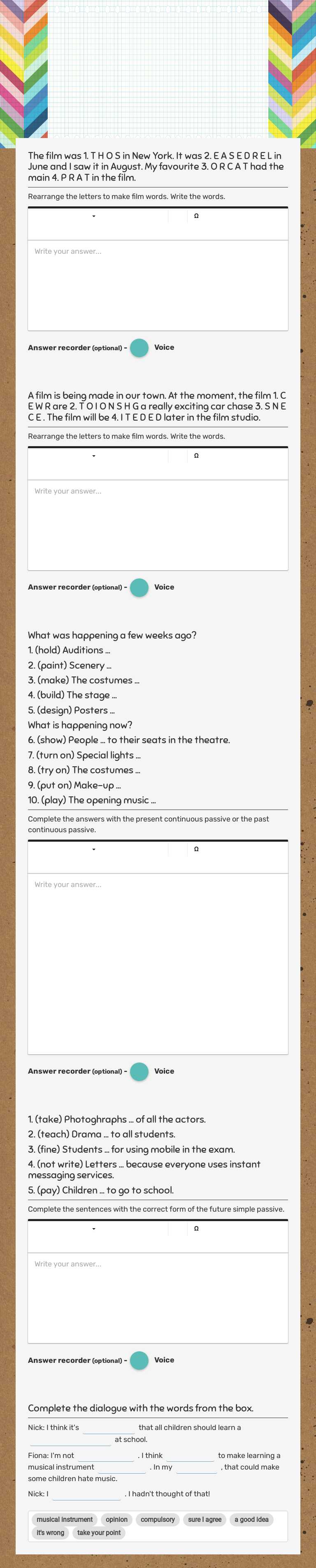 Unit 11B worksheet preview image