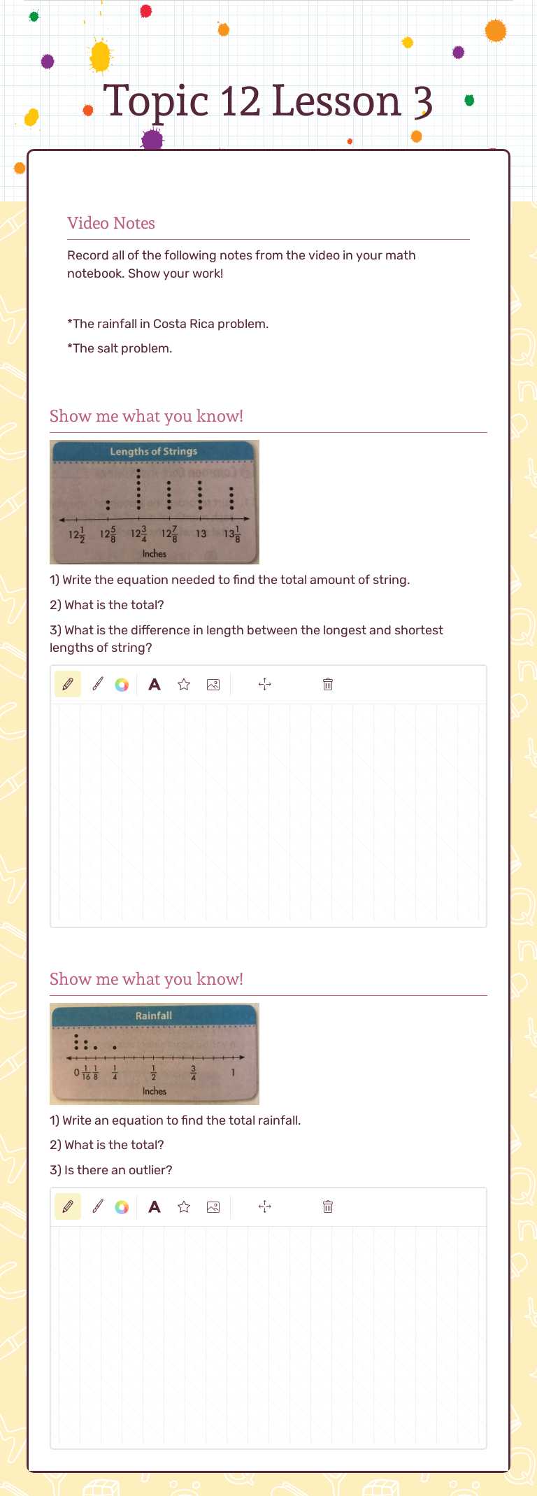 Topic 12 Lesson 3 worksheet preview image