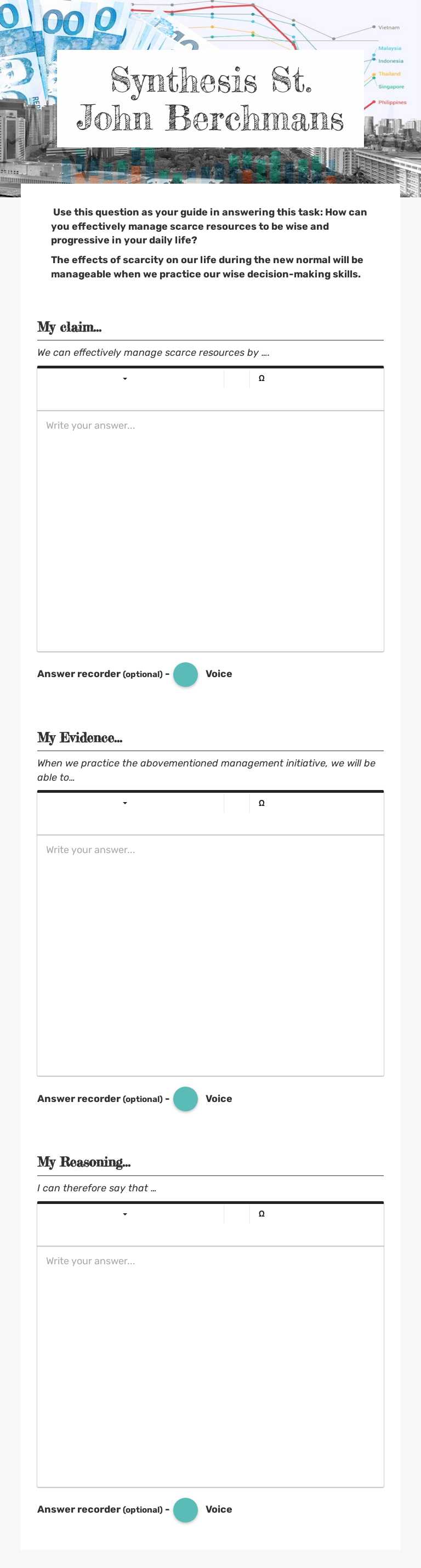 Synthesis St. John Berchmans worksheet preview image