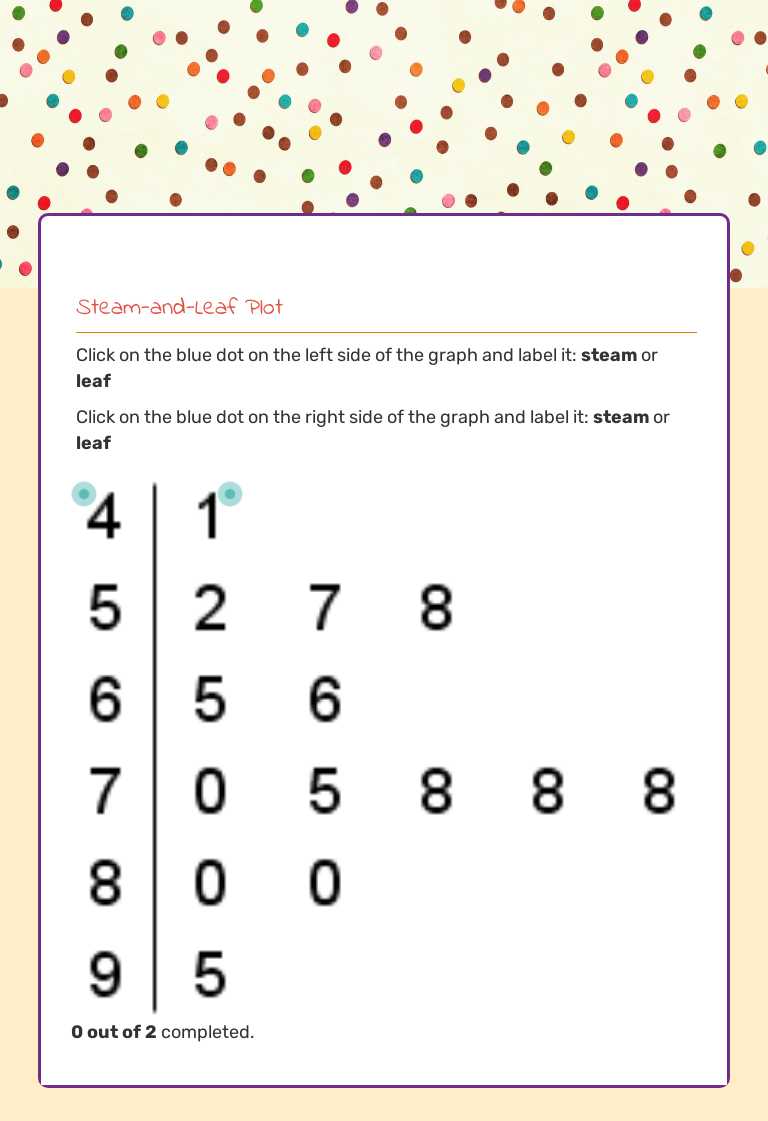 Stem-and-Leaf Plots worksheet preview image
