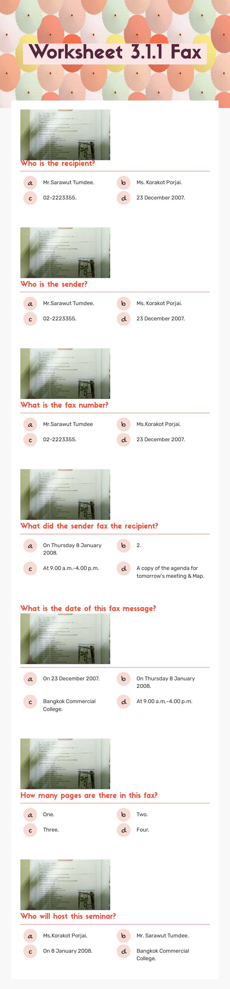Worksheet 3.1.1    Fax Other worksheet preview