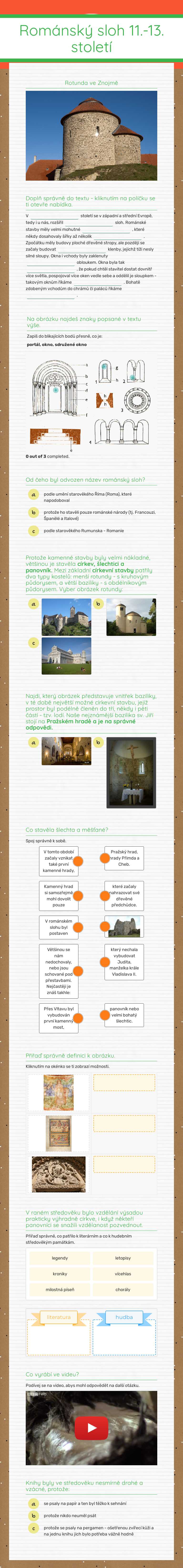 Románský sloh
11.-13. století worksheet preview image