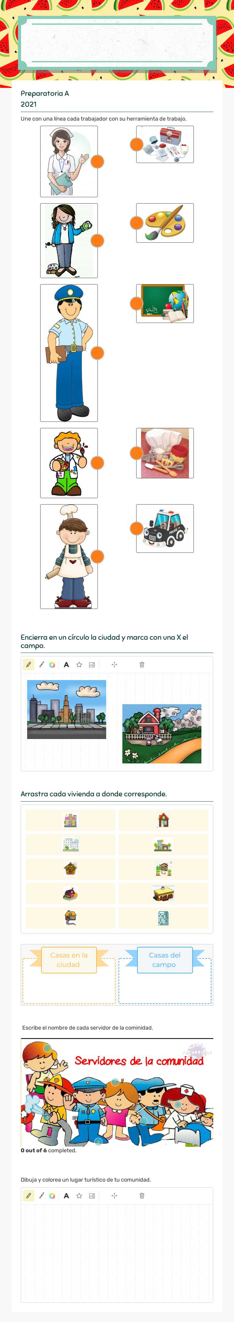 Medio Social y Natural worksheet preview image