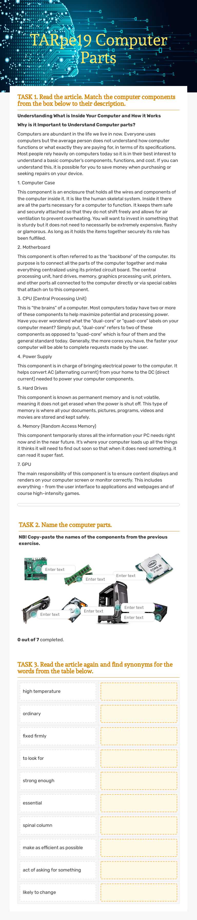 TARpe19
Computer Parts worksheet preview image