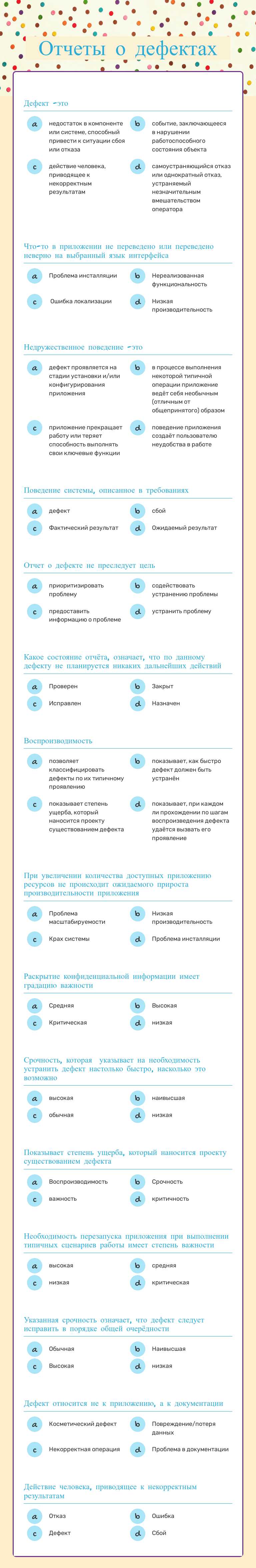 Отчеты о дефектах worksheet preview