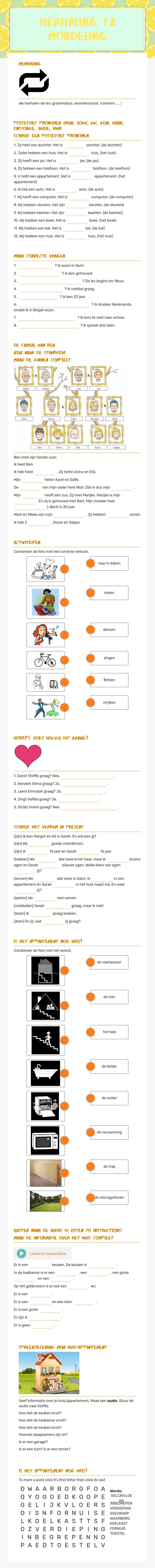 Herhaling
1.2 mondeling Other worksheet preview