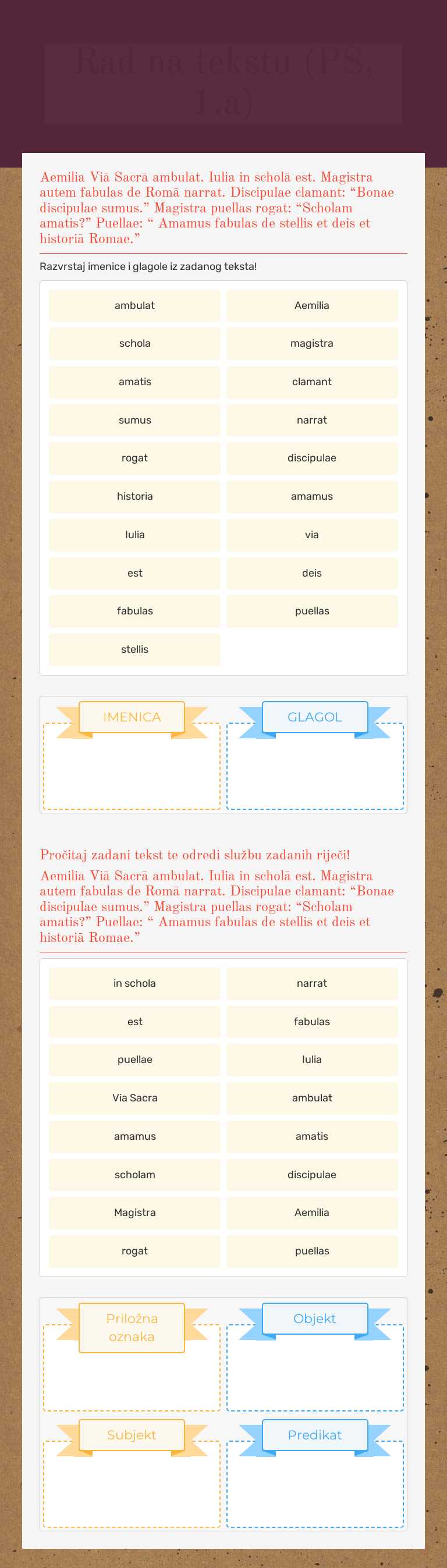 Rad na tekstu (PŠ, 1.a) worksheet preview image