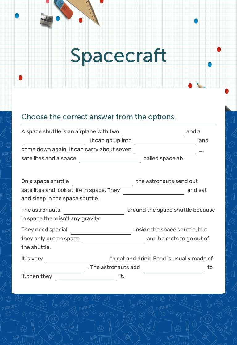 Spacecraft worksheet preview image