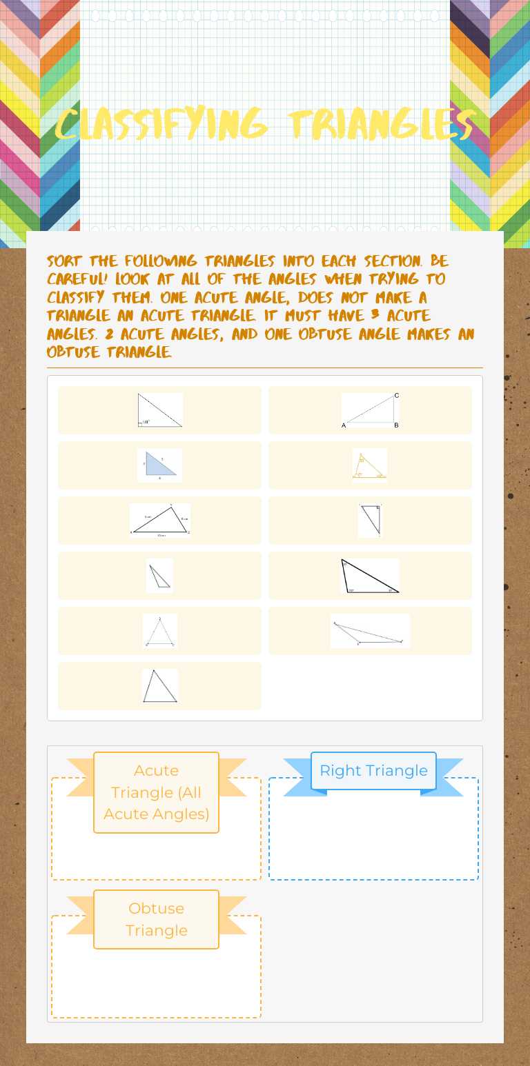 Classifying Triangles by Michelle McAlister | Interactive Worksheet ...