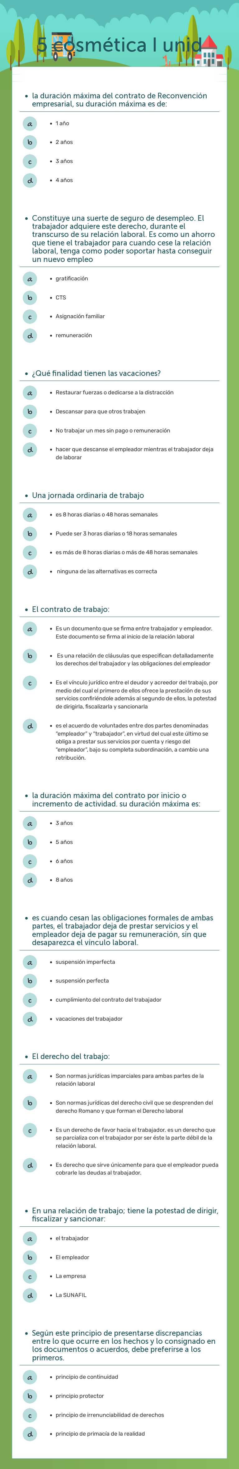 5 cosmética I unid Grade 5 worksheet preview