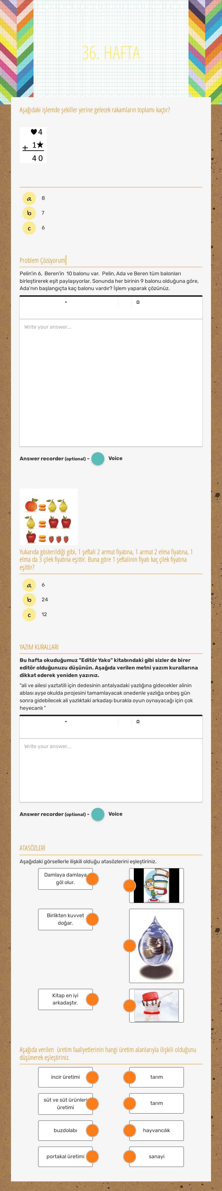 36. HAFTA worksheet preview image