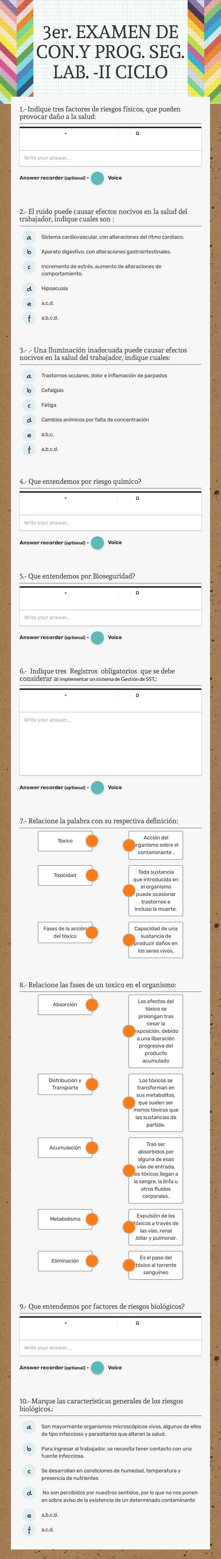 3er. EXAMEN DE CON.Y PROG. SEG. LAB. -II CICLO Grade 2 worksheet preview
