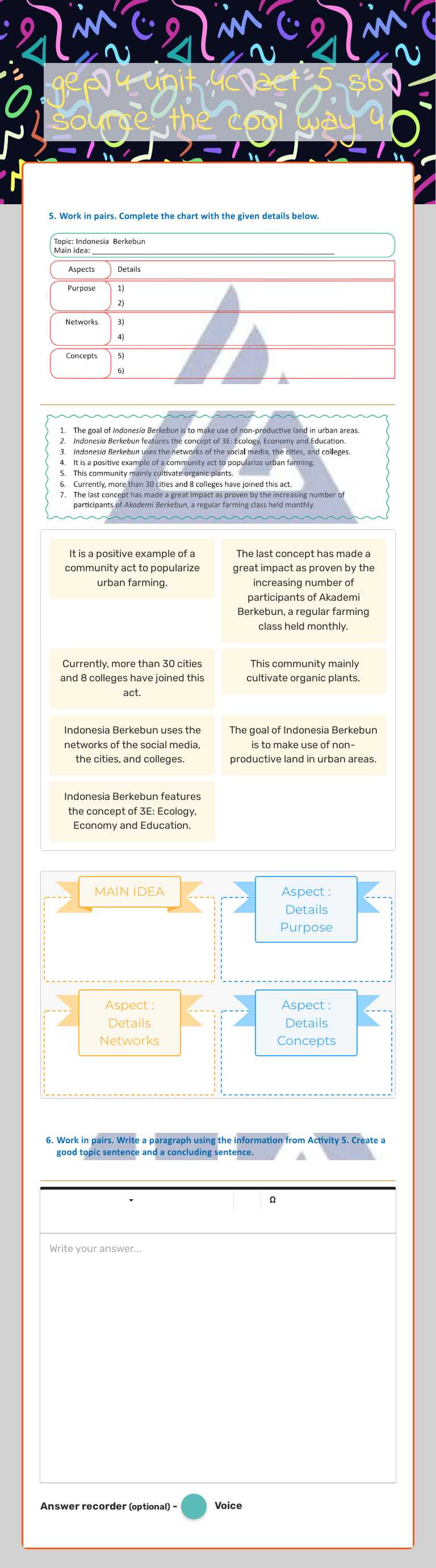 gep 4 unit 4c act 5 sb source: the cool way 4 Other worksheet preview