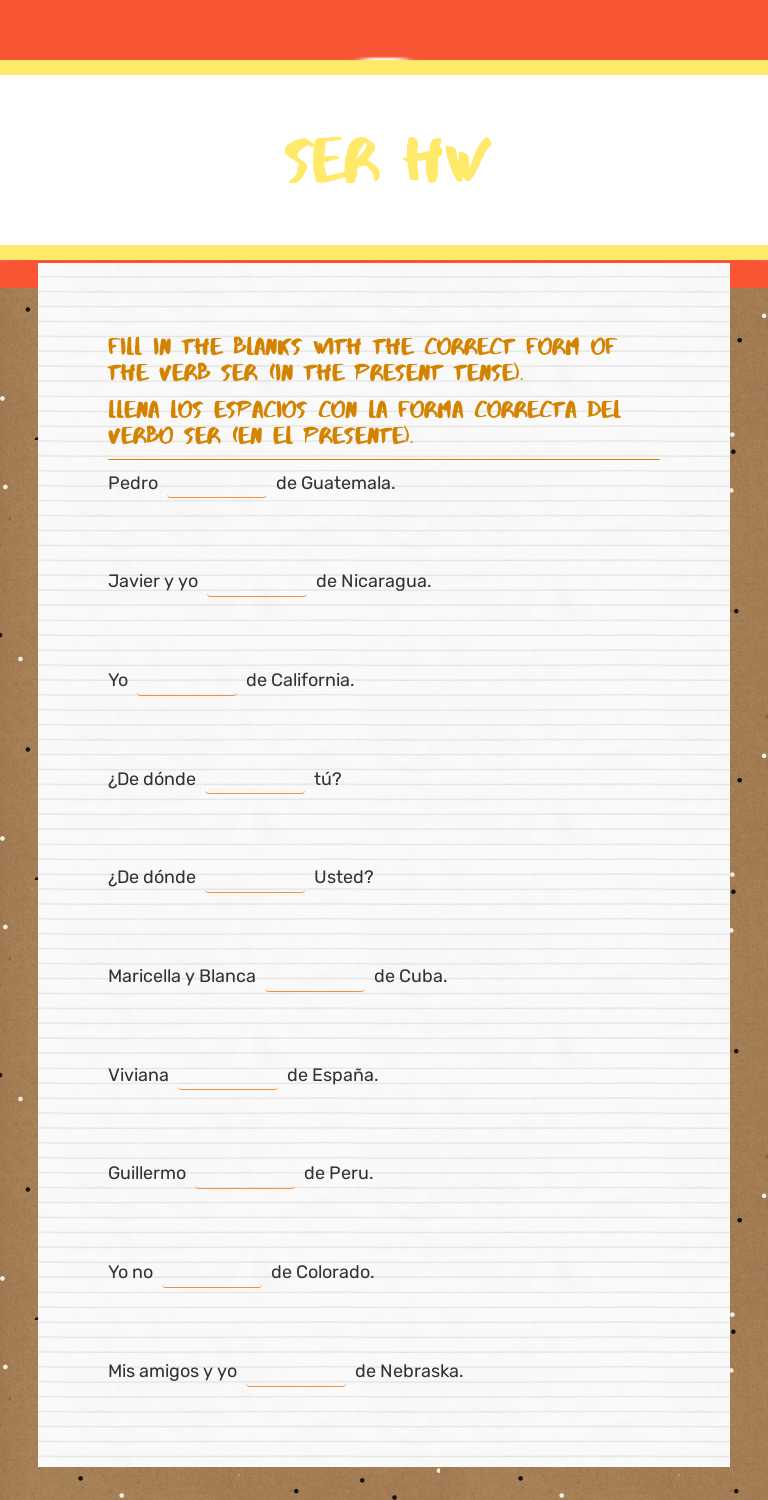 Ser HW worksheet preview image