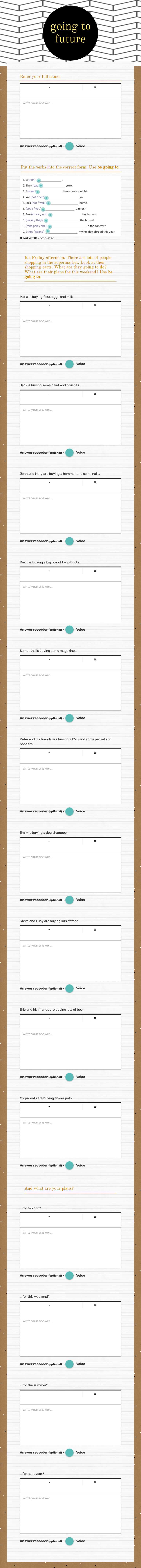 going to future Other worksheet preview