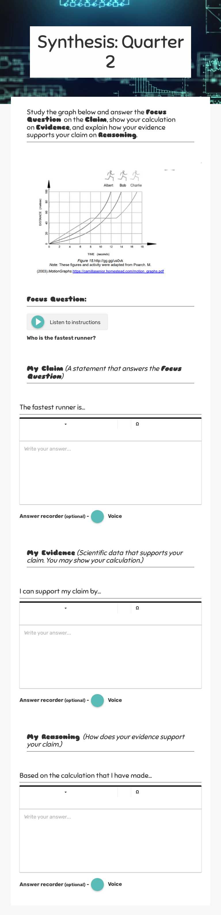 Synthesis: Quarter 2 worksheet preview image