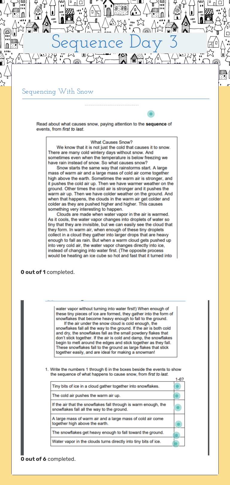 Sequence Day 3 Grade 4 worksheet preview