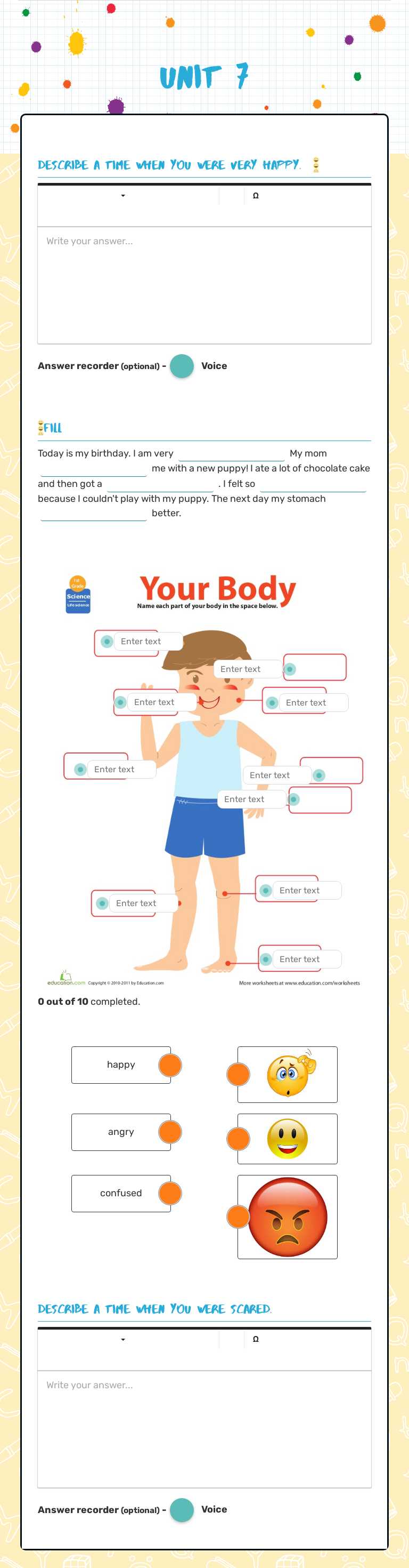 Unit 7 worksheet preview image