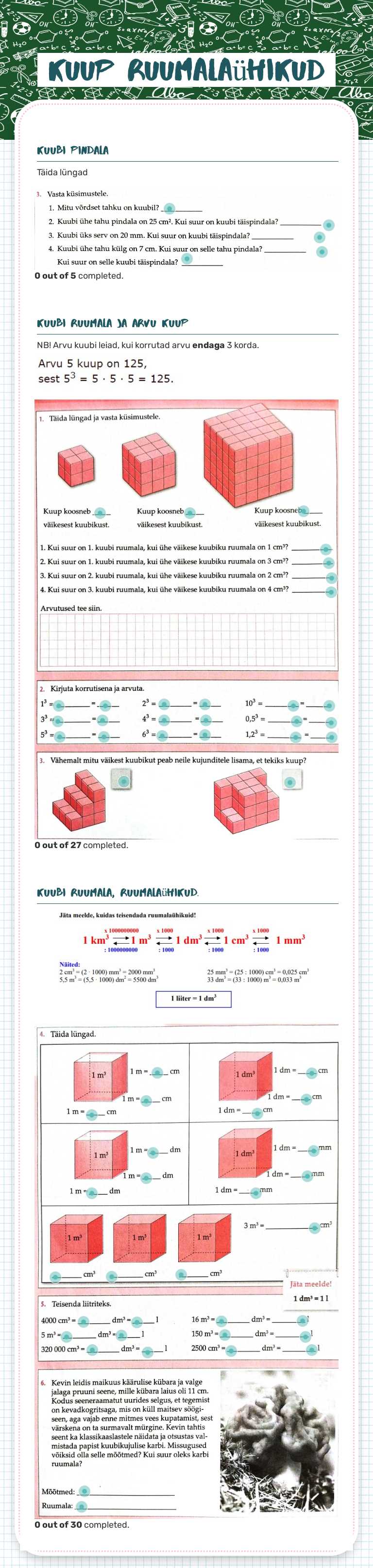 Kuup
ruumalaühikud worksheet preview image